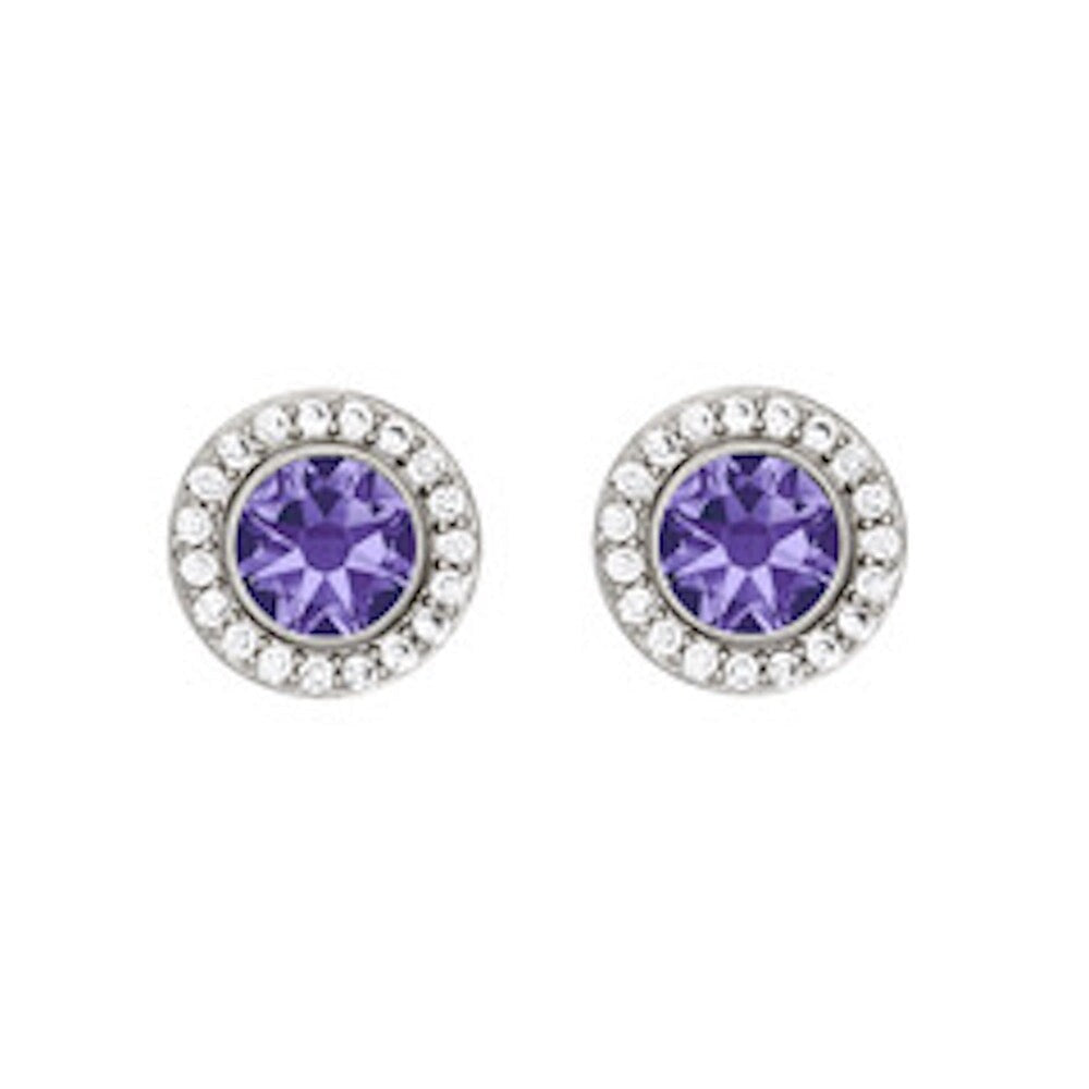 Crystal Two-Way Wear Halo Stud Earrings