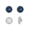 Crystal Two-Way Wear Halo Stud Earrings