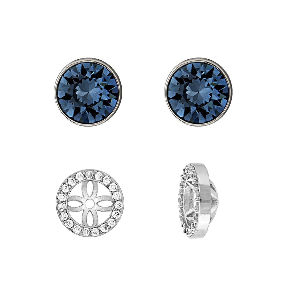 Crystal Two-Way Wear Halo Stud Earrings