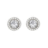 Crystal Two-Way Wear Halo Stud Earrings