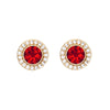 Crystal Two-Way Wear Halo Stud Earrings