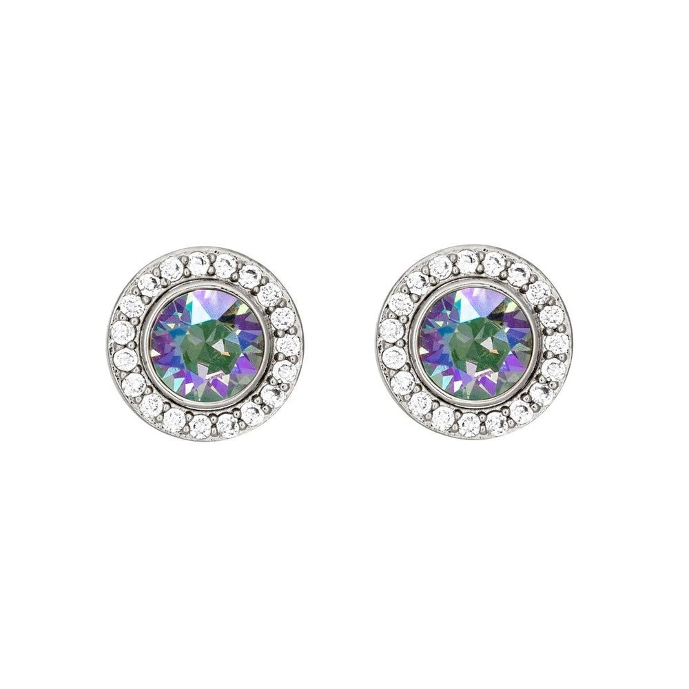 Crystal Two-Way Wear Halo Stud Earrings