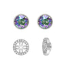 Crystal Two-Way Wear Halo Stud Earrings