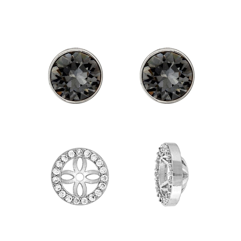 Crystal Two-Way Wear Halo Stud Earrings