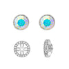 Crystal Two-Way Wear Halo Stud Earrings