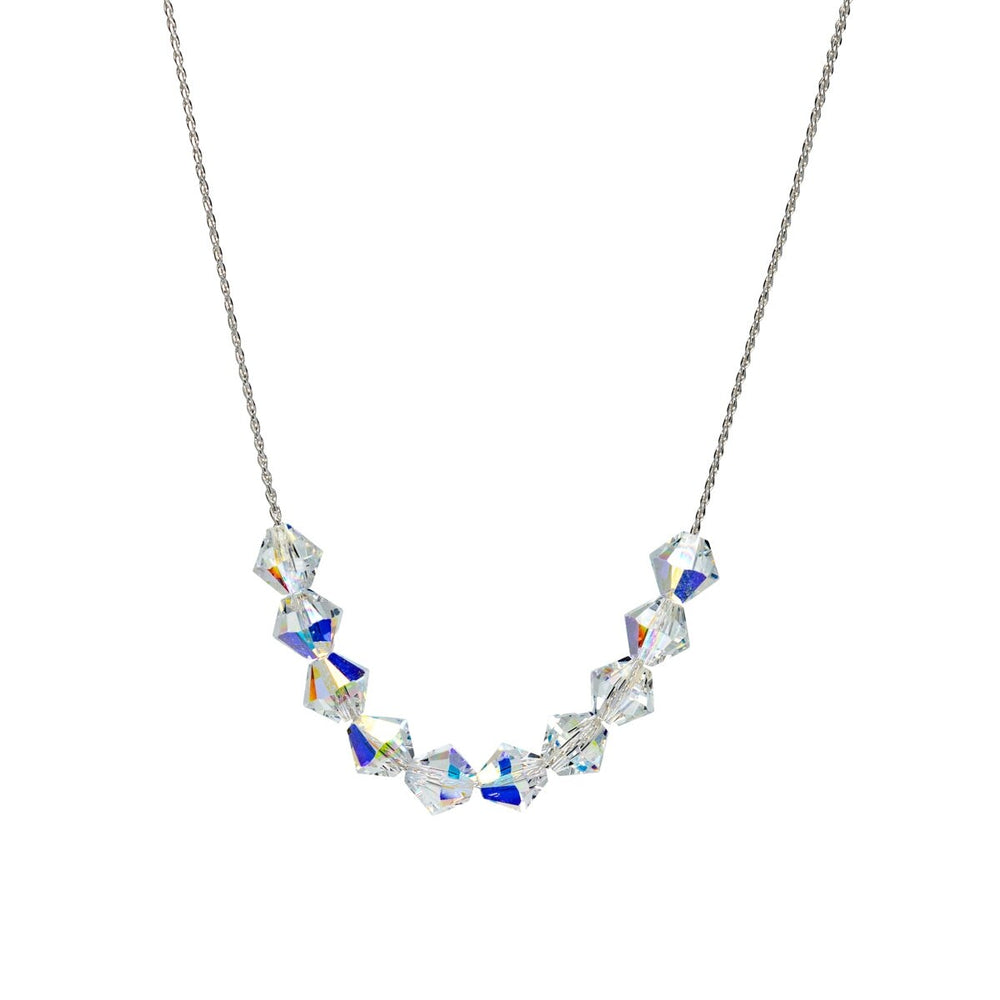 Crystal & Silvertone Multi-gem Necklace With Swarovski¾ Crystals - White