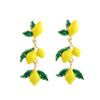 Crystal & Yellow Lemon Drop Earrings