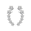 Cubic Zirconia Clear Graduated Ear Climbers