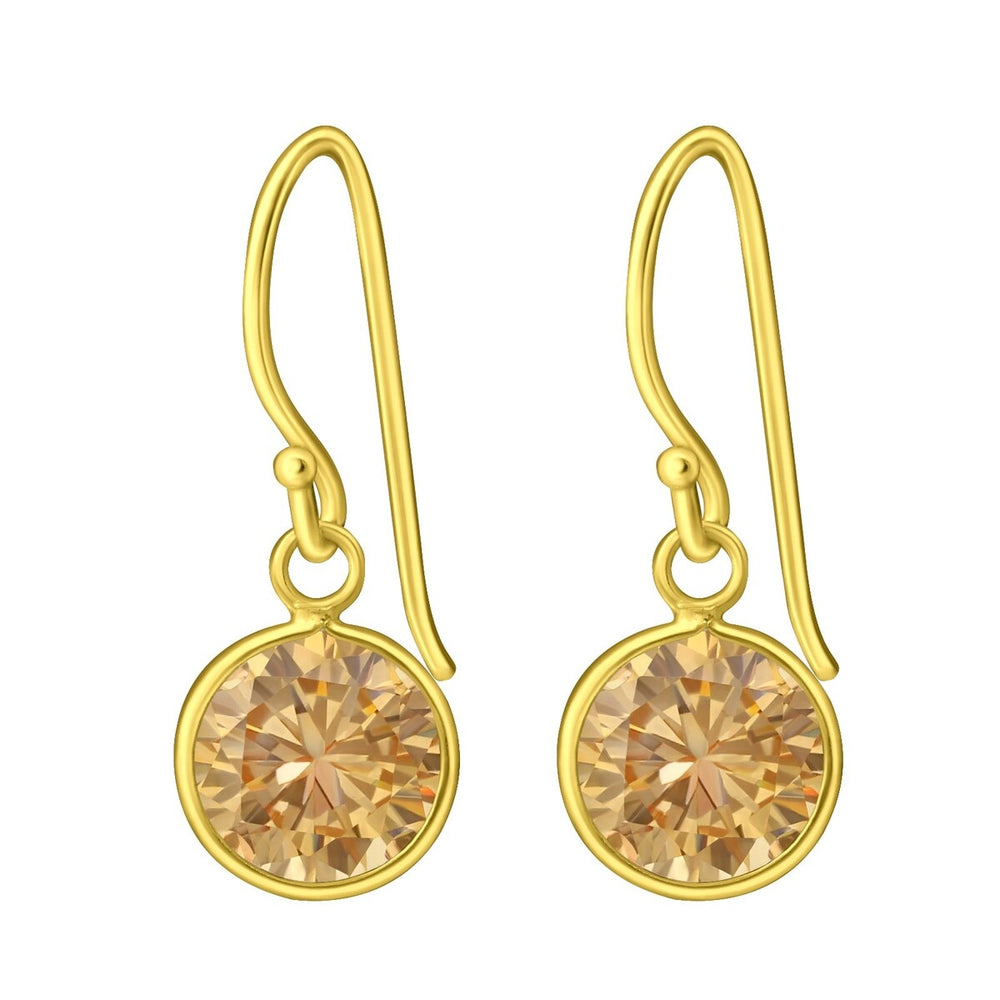 Cubic Zirconia & 18k Gold-Plated Drop Earrings