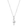 Cubic Zirconia & Sterling Silver Ballerina Pendant Necklace - White