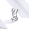 Cubic Zirconia & Sterling Silver Crossover Charm