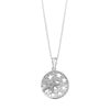 Cubic Zirconia & Sterling Silver Cut-out Star Pendant Necklace - White