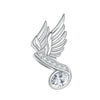 Cubic Zirconia & Sterling Silver Flying Note Charm