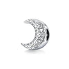 Cubic Zirconia & Sterling Silver Henna Moon Charm