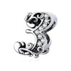 Cubic Zirconia & Sterling Silver Number Charm