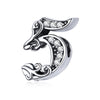 Cubic Zirconia & Sterling Silver Number Charm