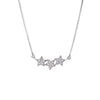 Cubic Zirconia & Sterling Silver Pavé Star Necklace - White