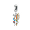 Cubic Zirconia & Sterling Silver Phoenix Charm