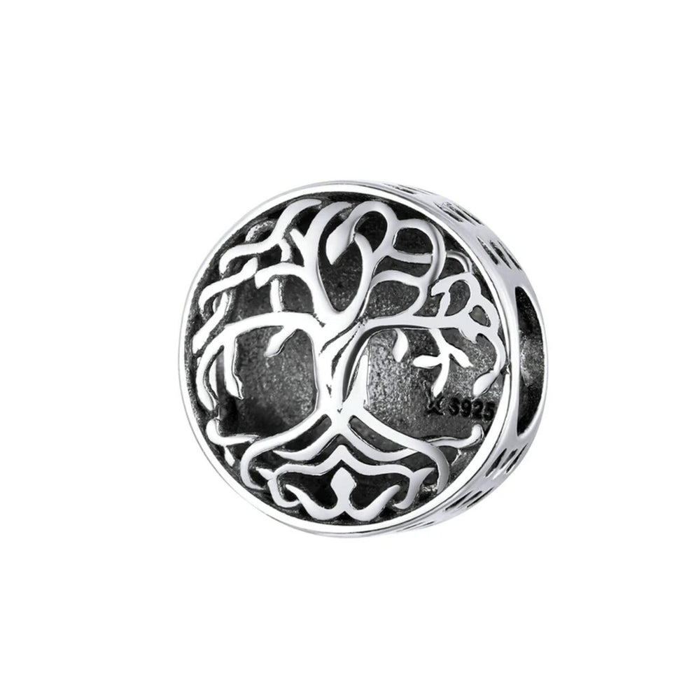 Cubic Zirconia & Sterling Silver Tree of Life Charm