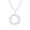 Cubic Zirconia & Sterling Silver Wreath Pendant Necklace