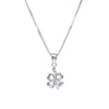 Cubic Zirconia & Sterling SilverFour Leaf Clover Pendant Necklace - White