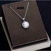 Cultured Pearl & Sterling Silver Halo Pave Pendant Necklace - White