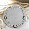 Cultured Pearl and Rhinestones Collar Necklace