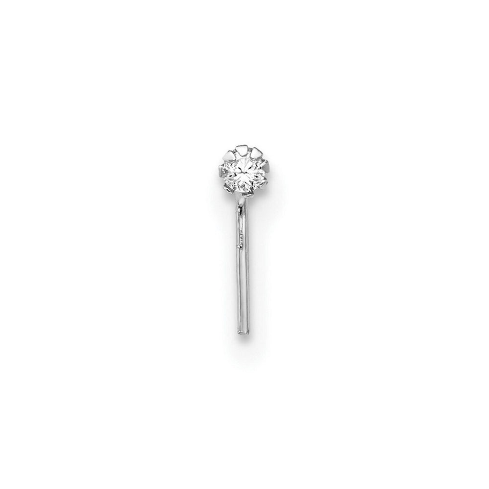 Curata 10k White Gold 1.5mm Set Of 3 Nose Studs Jewelry for Women