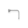 Curata 10k White Gold 1.5mm Set Of 3 Nose Studs Jewelry for Women