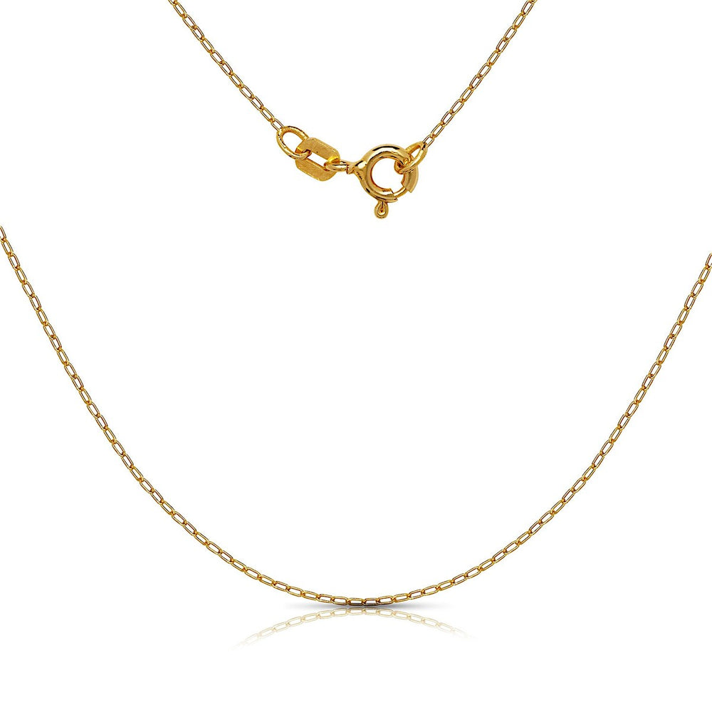 Curata 10k Yellow Gold 18" 16mm Heart Four Leaf Clover Charm Pendant Necklace