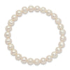 Curata 6-7mm White Cultured Pearl Stretch Bracelet