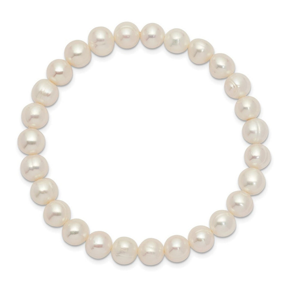 Curata 6-7mm White Cultured Pearl Stretch Bracelet