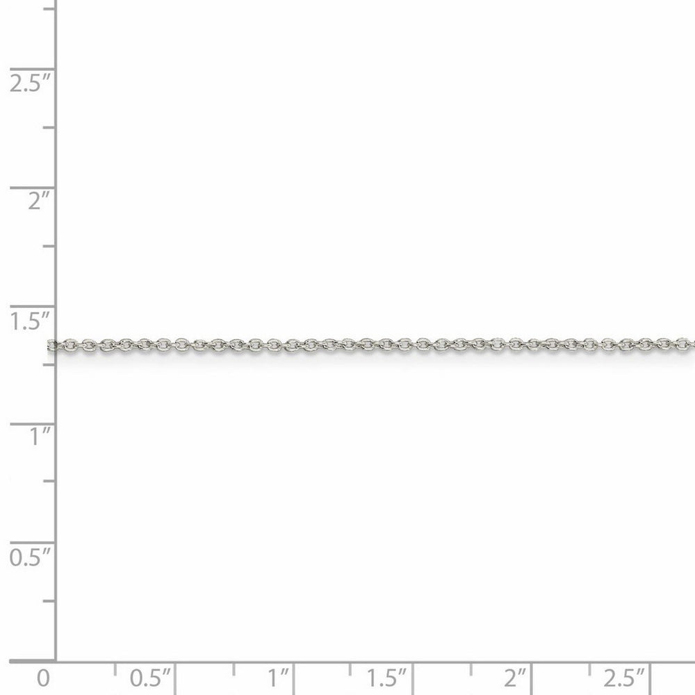 Curata 925 Sterling Silver 1.25mm Cable Chain Necklace Options: 16 18 20 22 24 26 28 30 36