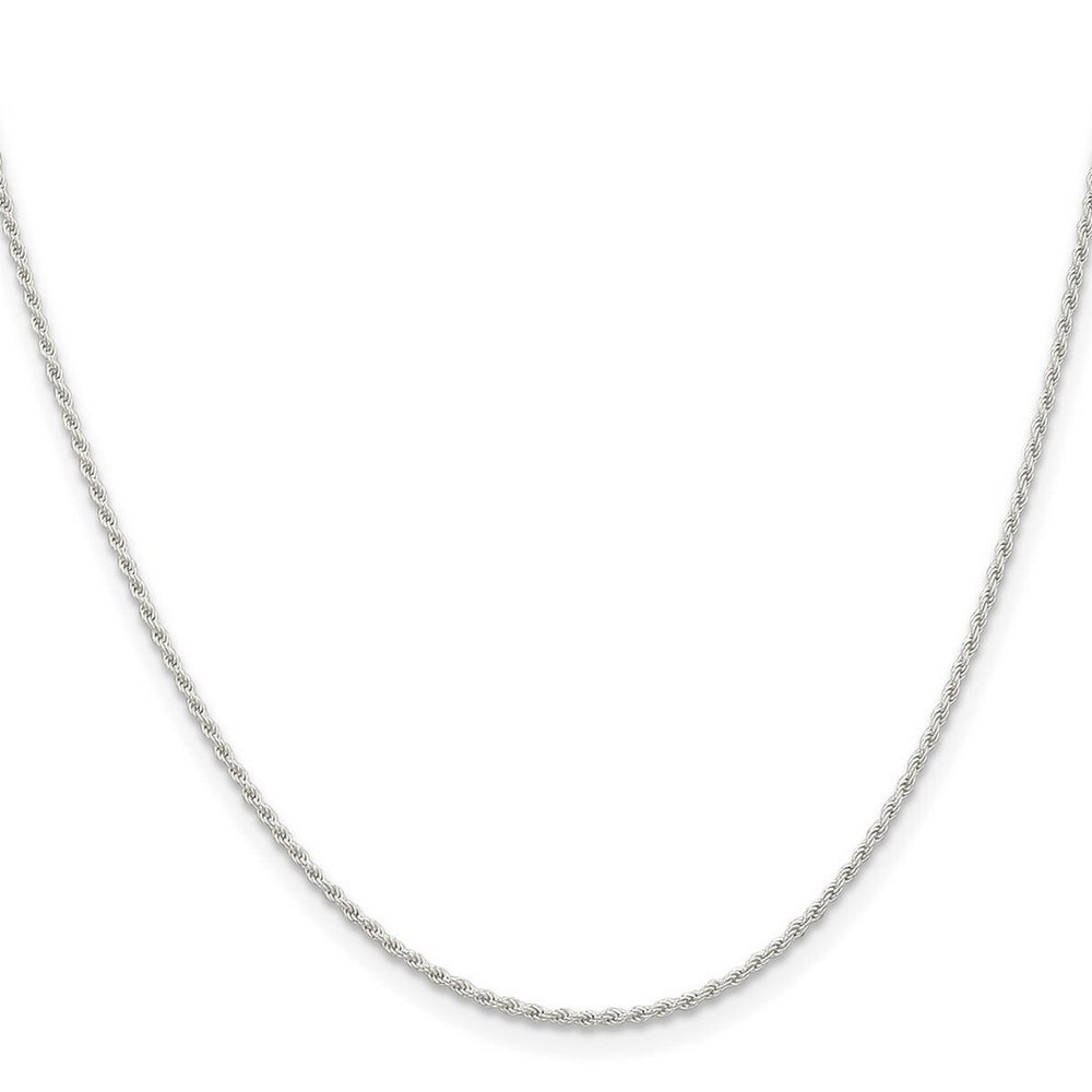 Curata 925 Sterling Silver 1.3mm Rope Chain Necklace Options: 16 18 20 22 24 30