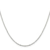 Curata 925 Sterling Silver 1.5mm Flat Open Oval Cable Chain Necklace Options: 16 18 20 24