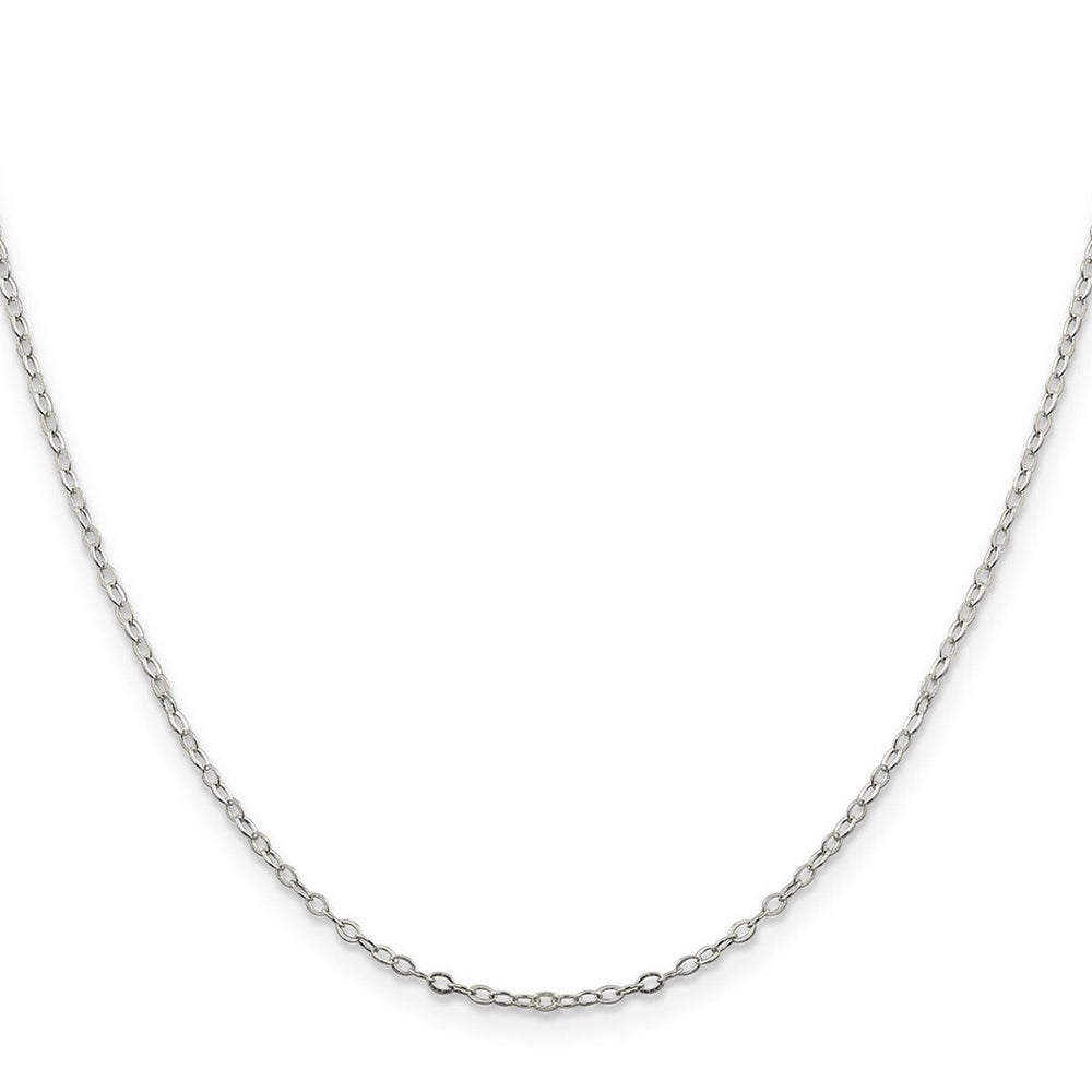 Curata 925 Sterling Silver 1.5mm Flat Open Oval Cable Chain Necklace Options: 16 18 20 24