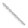 Curata 925 Sterling Silver 1.5mm Flat Open Oval Cable Chain Necklace Options: 16 18 20 24