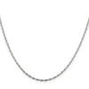 Curata 925 Sterling Silver 1.65mm Twisted Herringbone Chain Necklace Options: 16 18 20 24 30