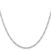 Curata 925 Sterling Silver 10" Polished 2.25mm Figaro Chain Anklet