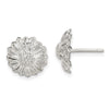 Curata 925 Sterling Silver 12.2x12.2mm Sunflower Post Earrings