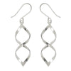 Curata 925 Sterling Silver 15x40mm Large Infinity Swirl Drop Dangle Earrings