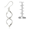 Curata 925 Sterling Silver 15x40mm Large Infinity Swirl Drop Dangle Earrings