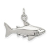 Curata 925 Sterling Silver 18" 16x22mm Shark Charm Pendant Necklace