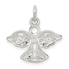 Curata 925 Sterling Silver 18" 18mm Filigree Angel Charm Pendant Necklace