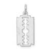 Curata 925 Sterling Silver 18" 20x9.5mm Polished Razor Blade Charm Pendant Necklace