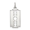 Curata 925 Sterling Silver 18" 20x9.5mm Polished Razor Blade Charm Pendant Necklace