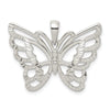 Curata 925 Sterling Silver 18" 21.95x28.42mm Diamond Cut Butterfly Pendant Necklace