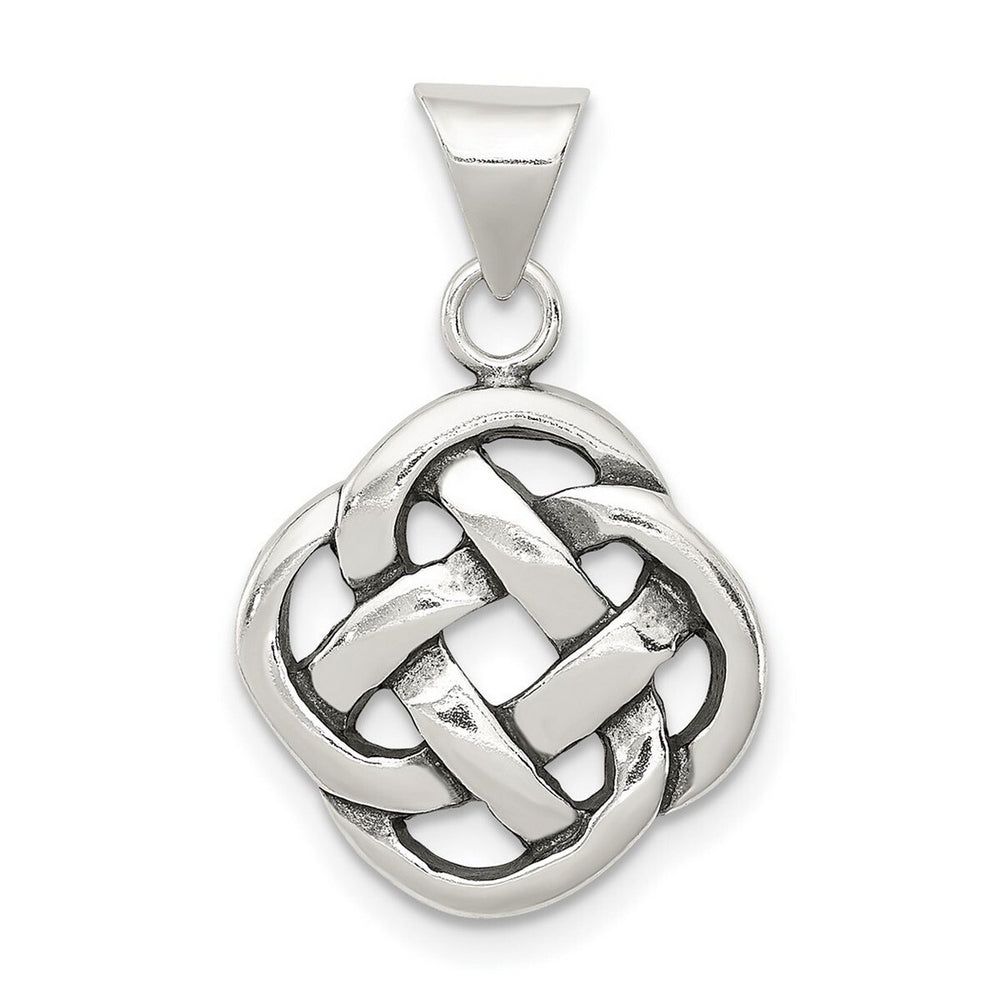 Curata 925 Sterling Silver 18" 22x12mm Celtic Knot Pendant Necklace