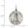 Curata 925 Sterling Silver 18" 22x18mm Satin Our Lady of Loreto Medal Pendant Necklace