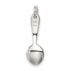 Curata 925 Sterling Silver 18" 24x7mm Polished Spoon Charm Pendant Necklace